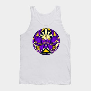 Purple Sunrise Abstract Butterfly Tank Top